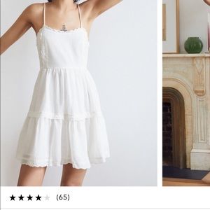 URBAN OUTFITTERS SCALLOP BABYDOLL MINI DRESS